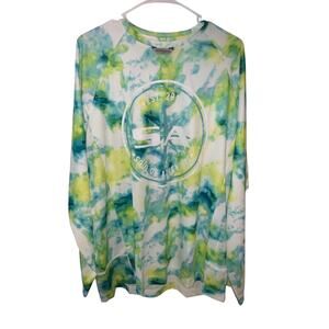 Soul Of Adventure Blue And Green Tie Dye Long Sleeve Shirt Size XL